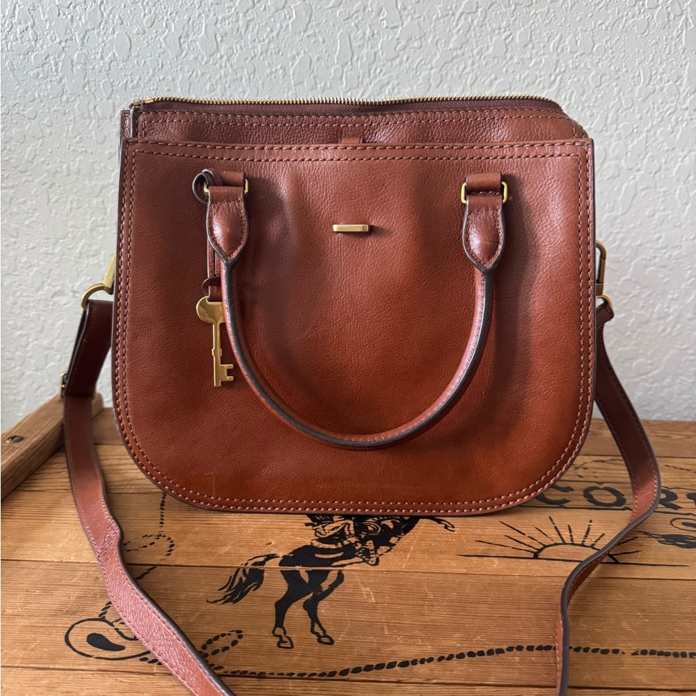 Fossil Brown Leather Handbag